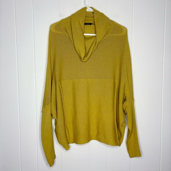 STELLA CARAKASI Natural Lux Knit Funnel Neck Sweater Laganlook Gold Small Medium - Picture 1 of 6